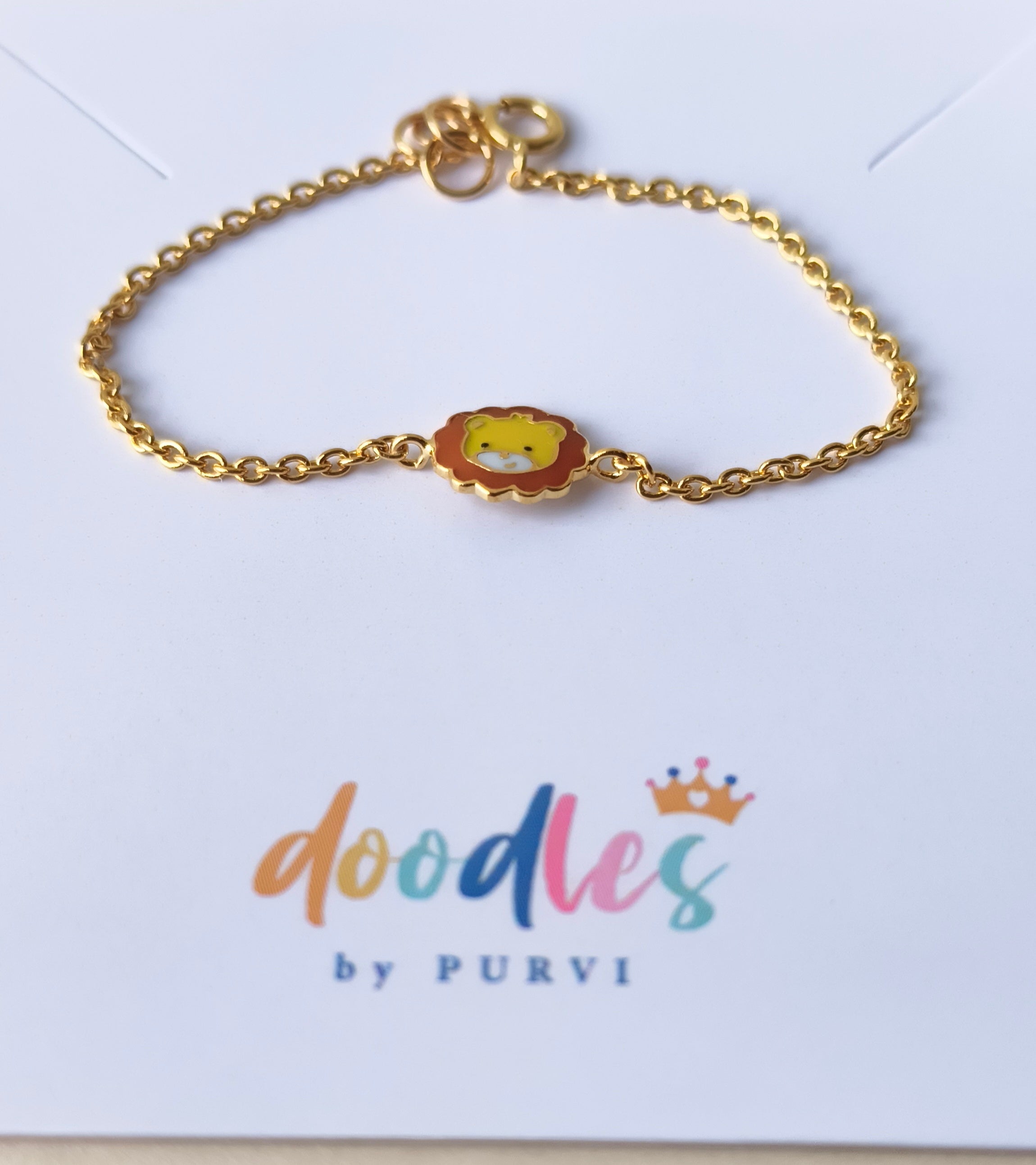 Lion Bracelet 1.46 Grams, 18KT Gold