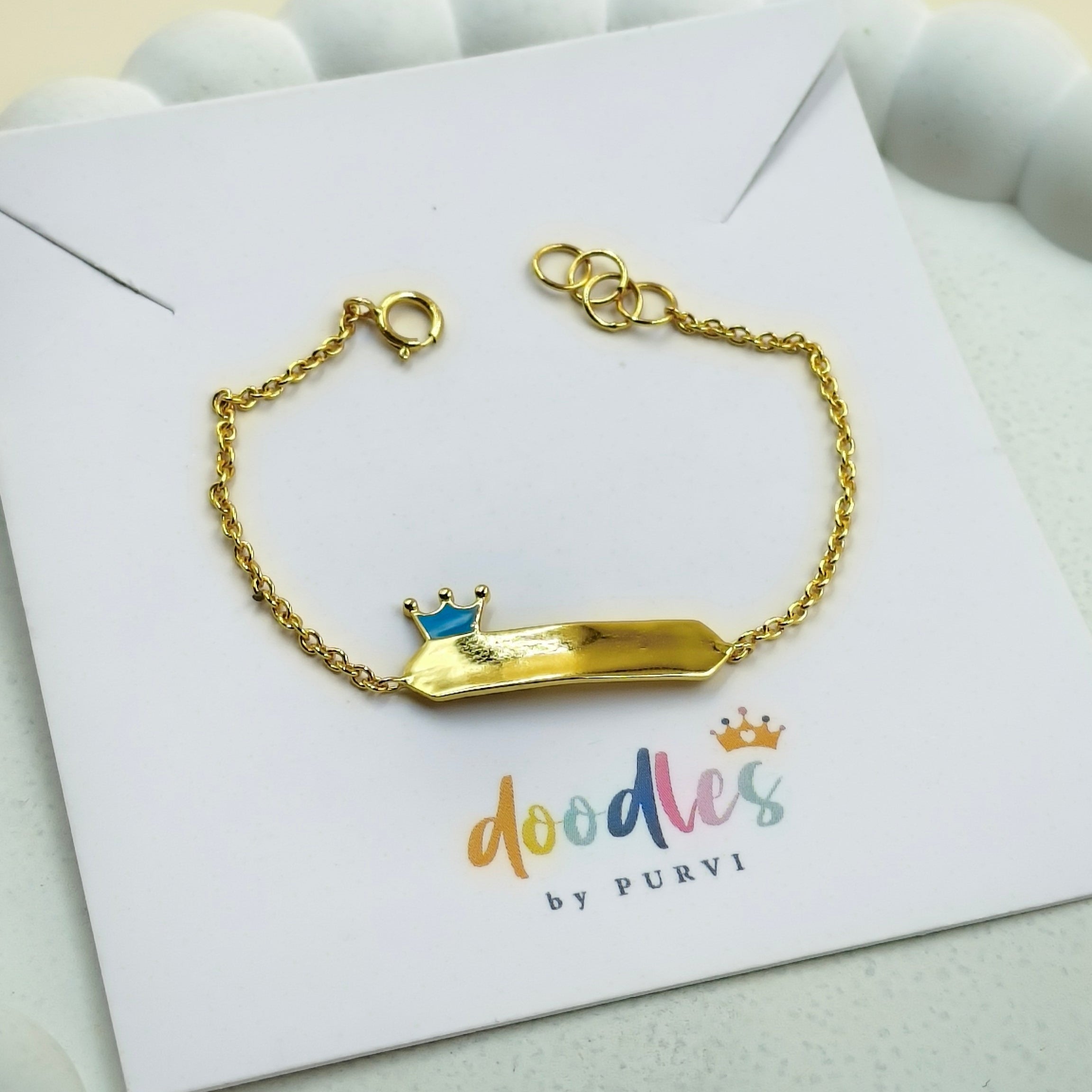 Little Royal Crown Bracelet 2.2 grams, 18kt gold