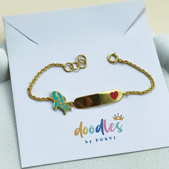 Fly High Engraving Bracelet 2.55 grams, 18kt gold