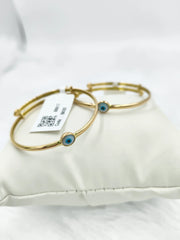 Pure Protection Evil Eye Kada- 3.285 Grams Single piece, 18KT Gold