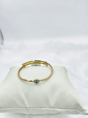 Pure Protection Evil Eye Kada- 3.285 Grams Single piece, 18KT Gold