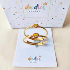 Lion Face Kada 4.1 Grams Single piece, 18KT Gold