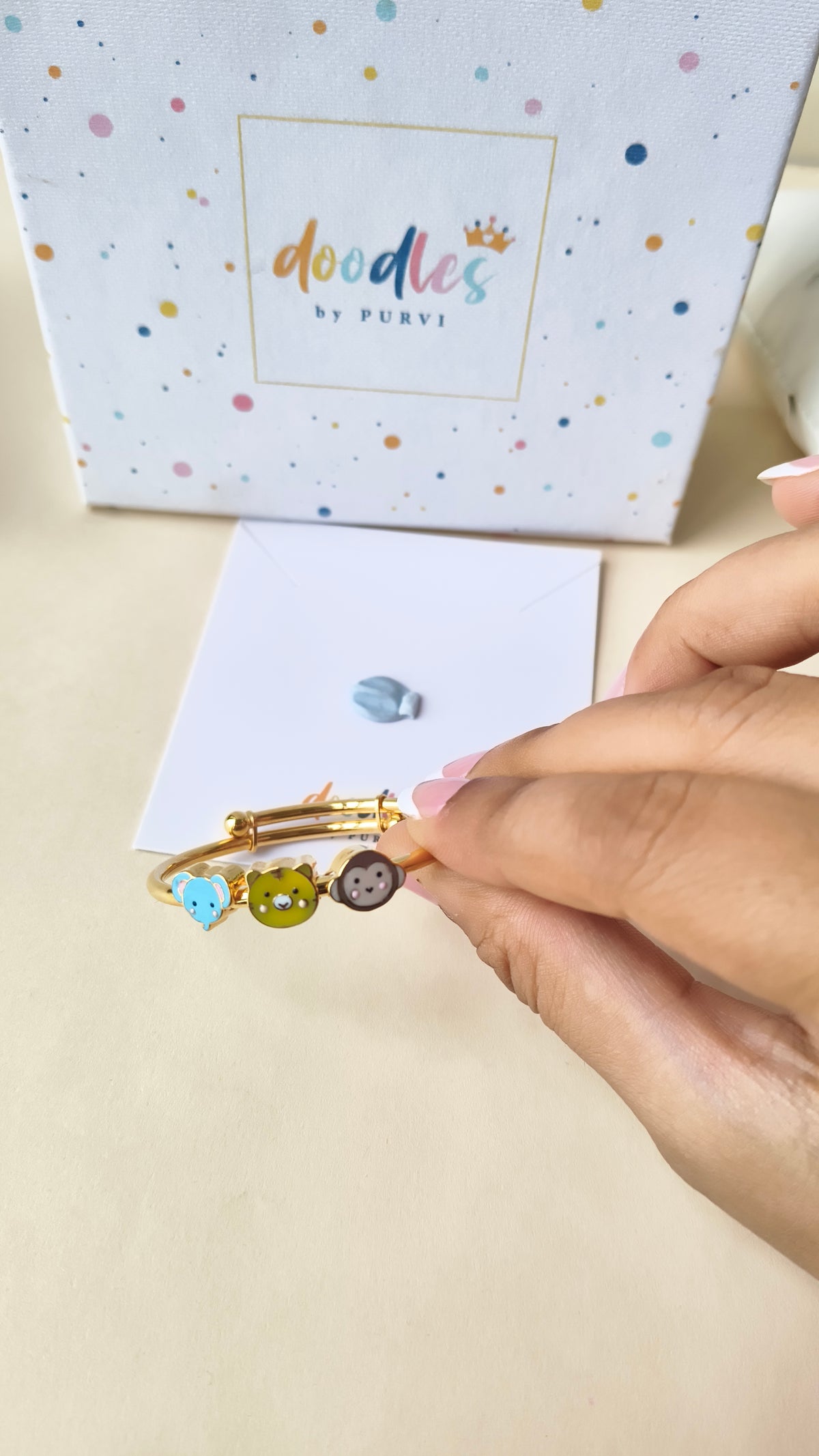 Animal Friends Charm Kada 6.03 Grams Single Piece, 18KT Gold