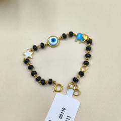 Star Evil Eye Elephant a Pair 4.08 Grams, 18KT Gold