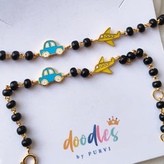 Car & Airplane Kids Nazariya 3.59 Grams a Pair, 18KT Gold