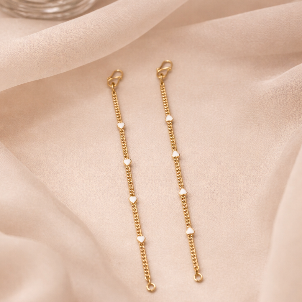 Gold Heart Charm Anklet For Baby Girl 5.37 Grams 18kt Gold