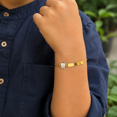 Happy Tooth Bracelet 2.92 Grams, 18KT Gold