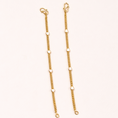 Gold Heart Charm Anklet For Baby Girl 5.37 Grams 18kt Gold