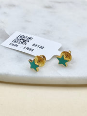 Twinkle Star Earrings 1.23 Grams, 18KT Gold