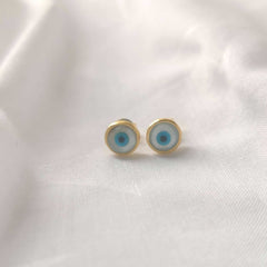 Evil Eye Earrings 1.26 Grams, 18KT Gold