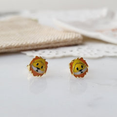 Roary the Lion Studs 2.5 Grams, 18KT Gold