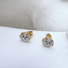 Puppy Face Studs 3 Grams, 18KT Gold
