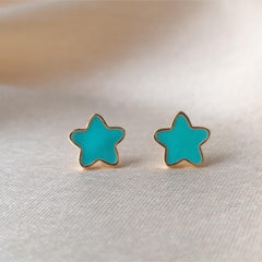 Star Earrings 1.3 Grams, 18KT Gold