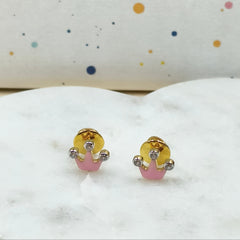 Queen Crown Earrings 1.88 Grams, 18KT Gold