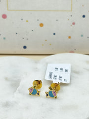 Tiny Fish Friends Earrings 1.79 Grams, 18KT Gold