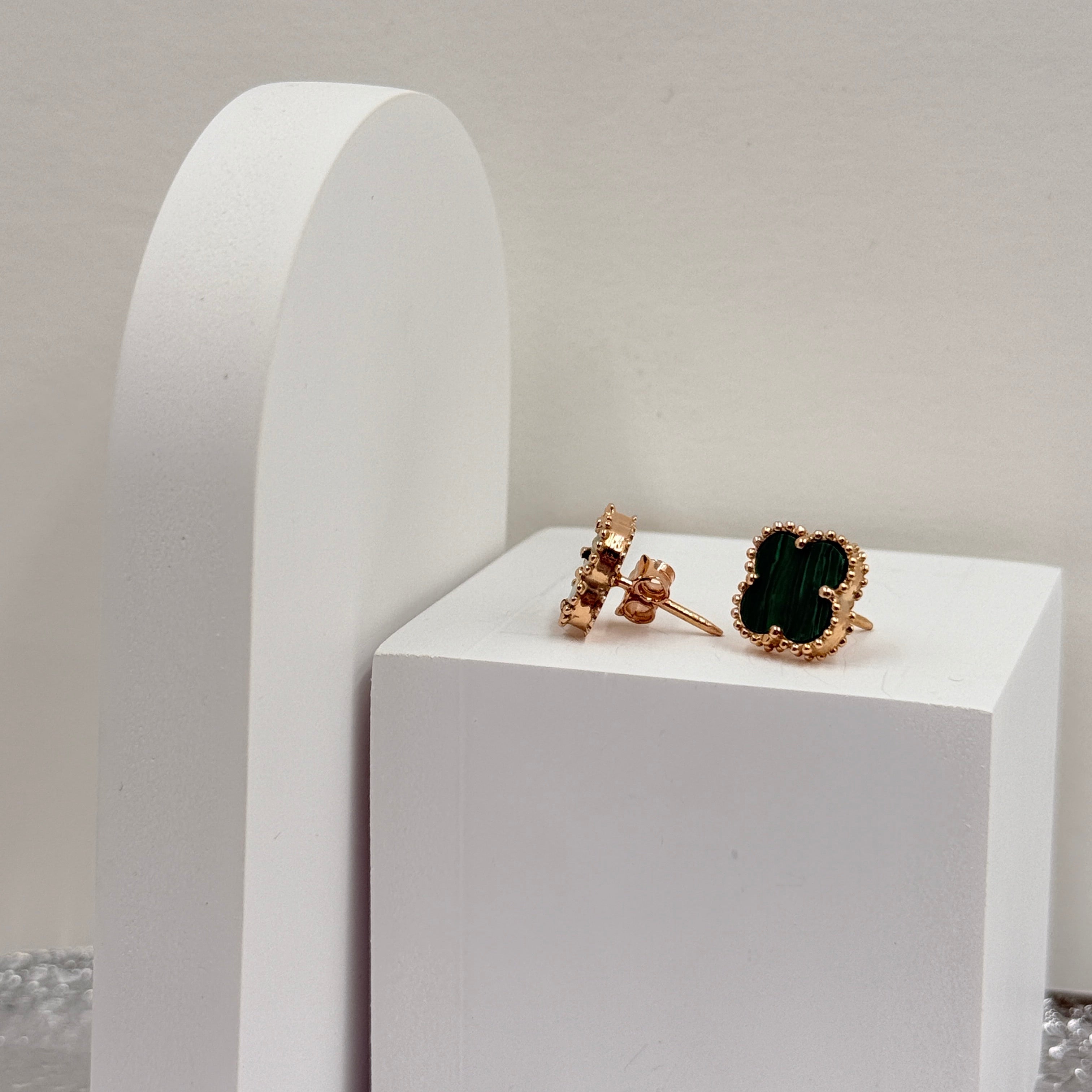 Van-cleef Emerald Earrings 2.67 Grams, 18KT Gold