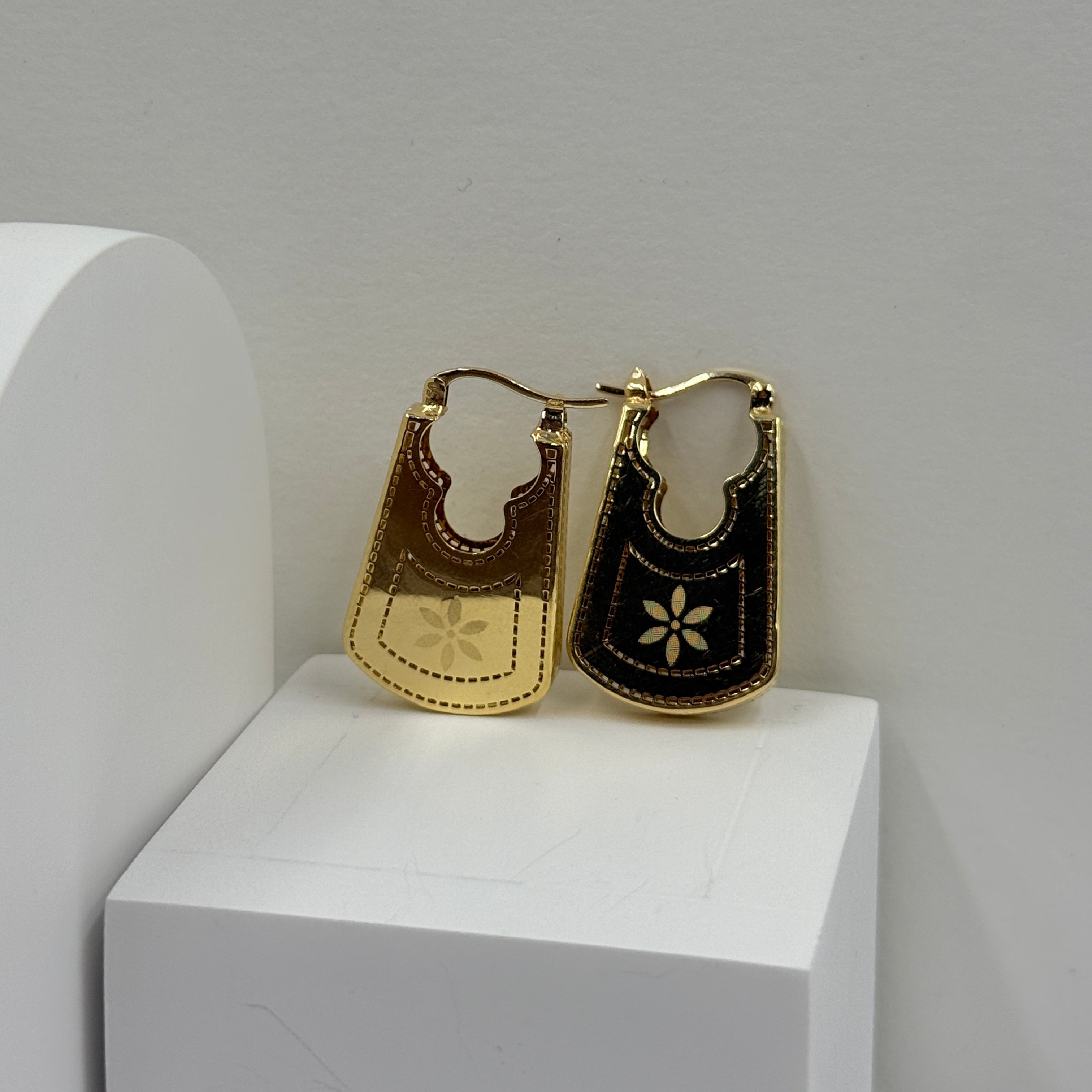Geometric Heritage Earrings 4.86 Grams, 18KT Gold