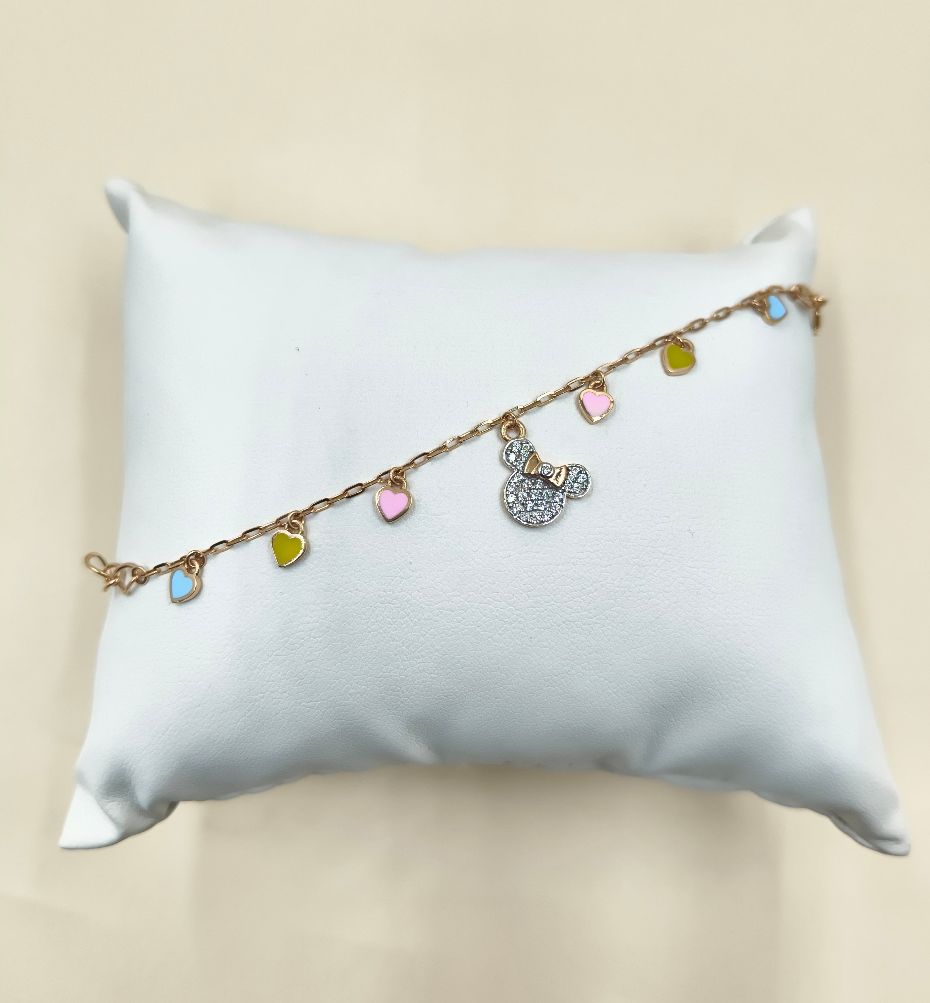 Minnie Sparkle Bracelet 1.93 Grams, 18KT Gold