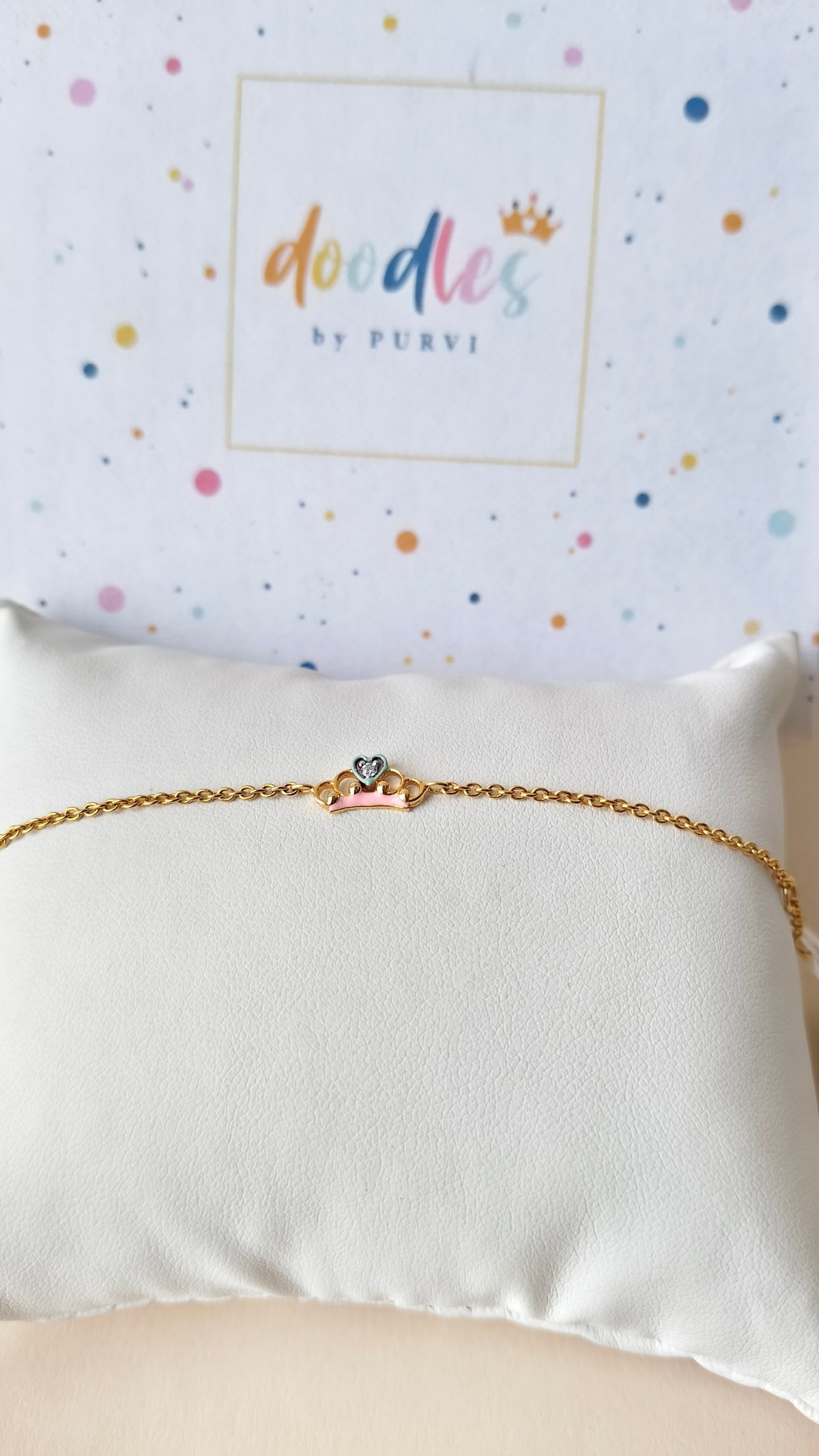 Princess Crown Bracelet 1.73 Grams, 18KT Gold