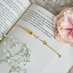 Bee & Blossom Bracelet 3.5 Grams, 18KT Gold