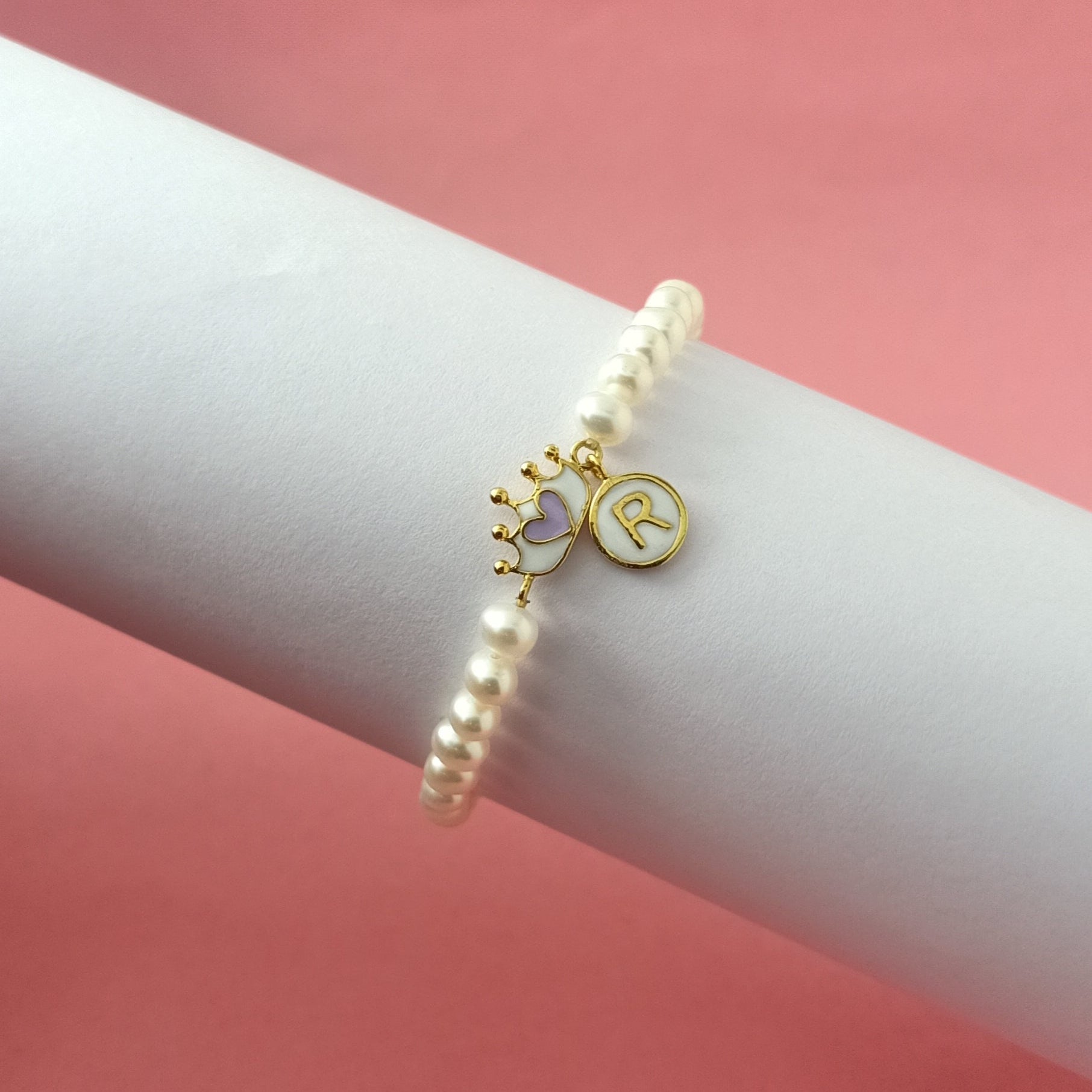 Princess Initial Bracelet 1.1 Grams, 18KT Gold