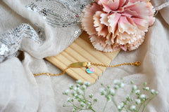 Snail Charm Name Bracelet 2.85 Grams, 18KT Gold