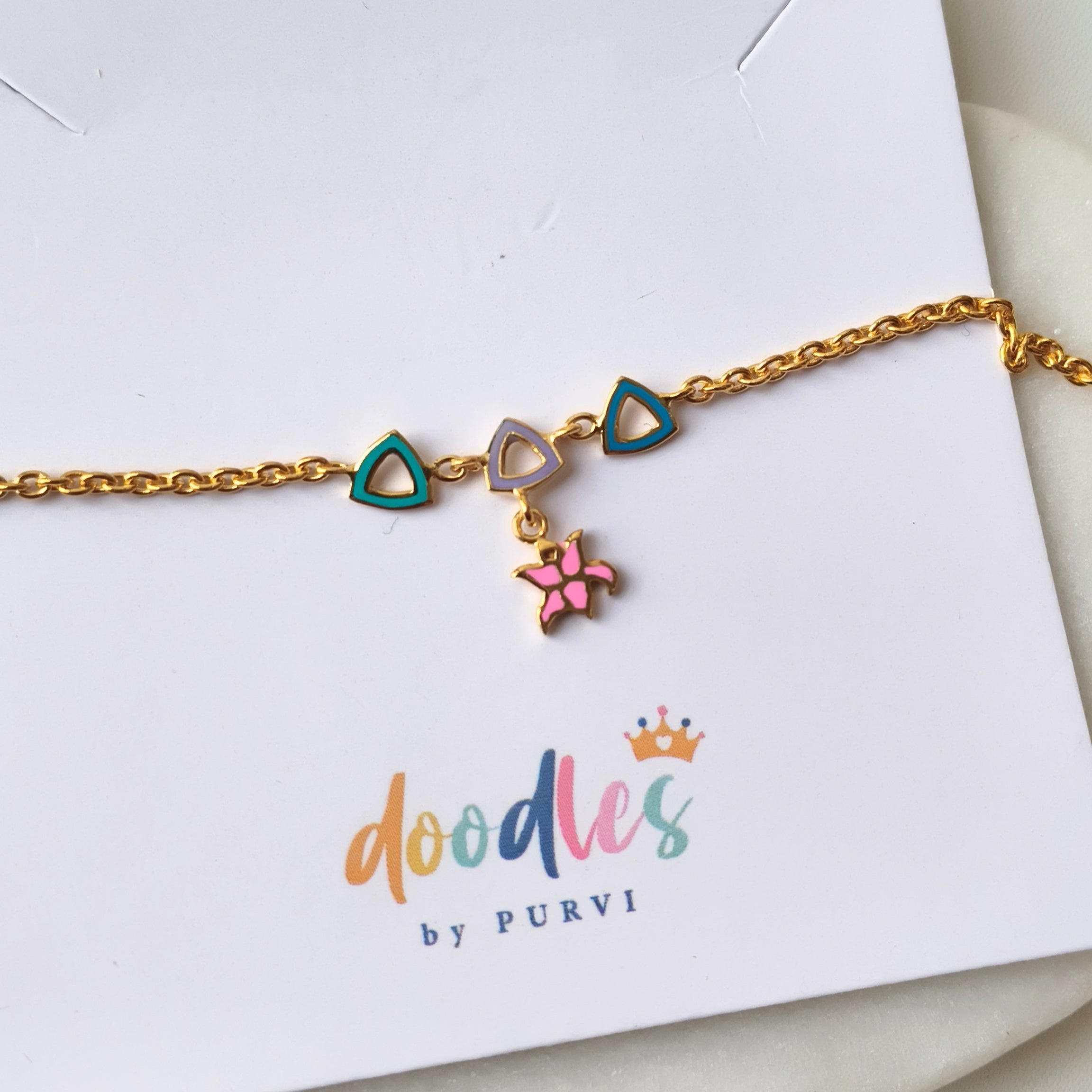 Tropical Charm Bracelet 2.27 Grams, 18KT Gold