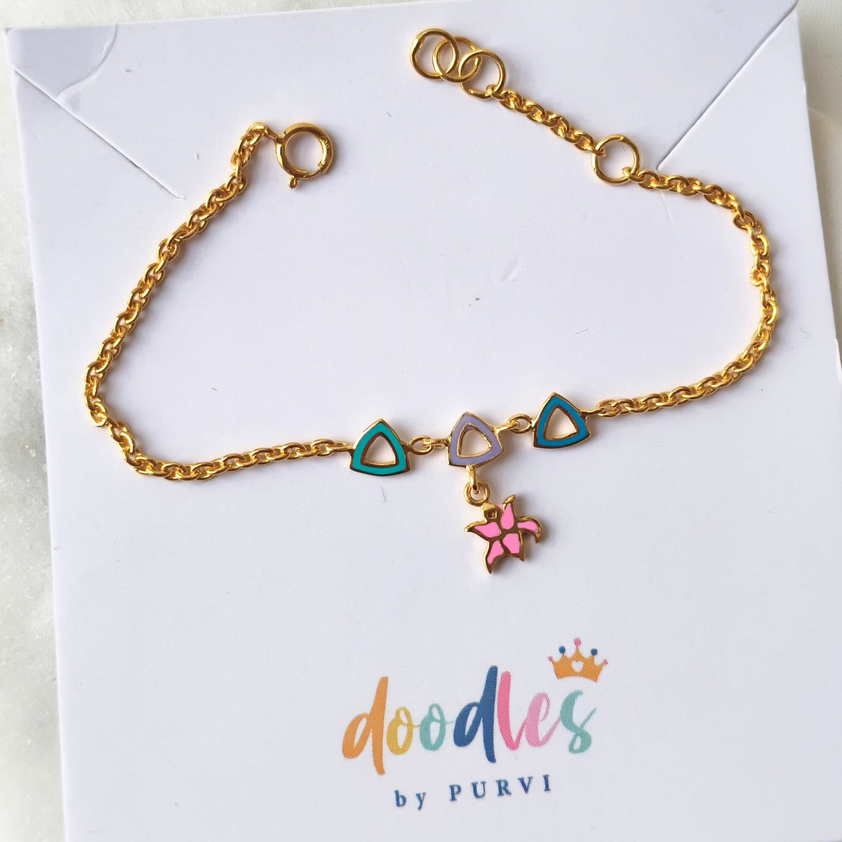 Tropical Charm Bracelet 2.27 Grams, 18KT Gold