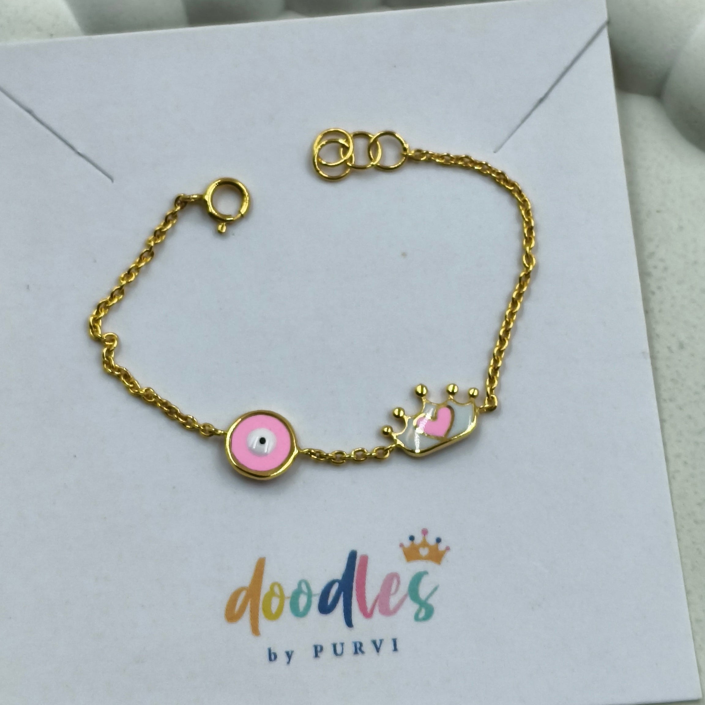 Pink Bond Bracelet 1.62 Grams, 18KT Gold