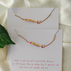 Custom Name Butterfly Bracelet 3 Grams, 18KT Gold