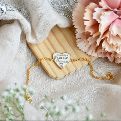 Heartfelt Message Bracelet – "Daddy’s Little Princess" 4 Grams, 18KT Gold