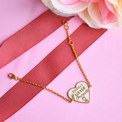 Heartfelt Message Bracelet – "Daddy’s Little Princess" 4 Grams, 18KT Gold