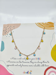Dangling Circles Chain 2.57 Grams, 18KT Gold