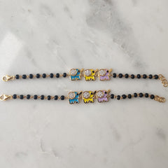 Three Elephant Nazariya 7 grams a Pair, 18KT Gold