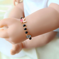 Butterfly Initial Evil Eye Nazariya 4.67 Grams a Pair, 18KT Gold