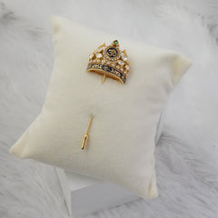 Om Gold Lapel Pin 5.02 Grams, 18KT Gold