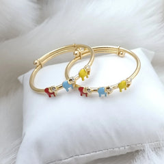 Mini Tusker Trio Kada for Boys 4.405 grams a Single Piece, 18KT Gold