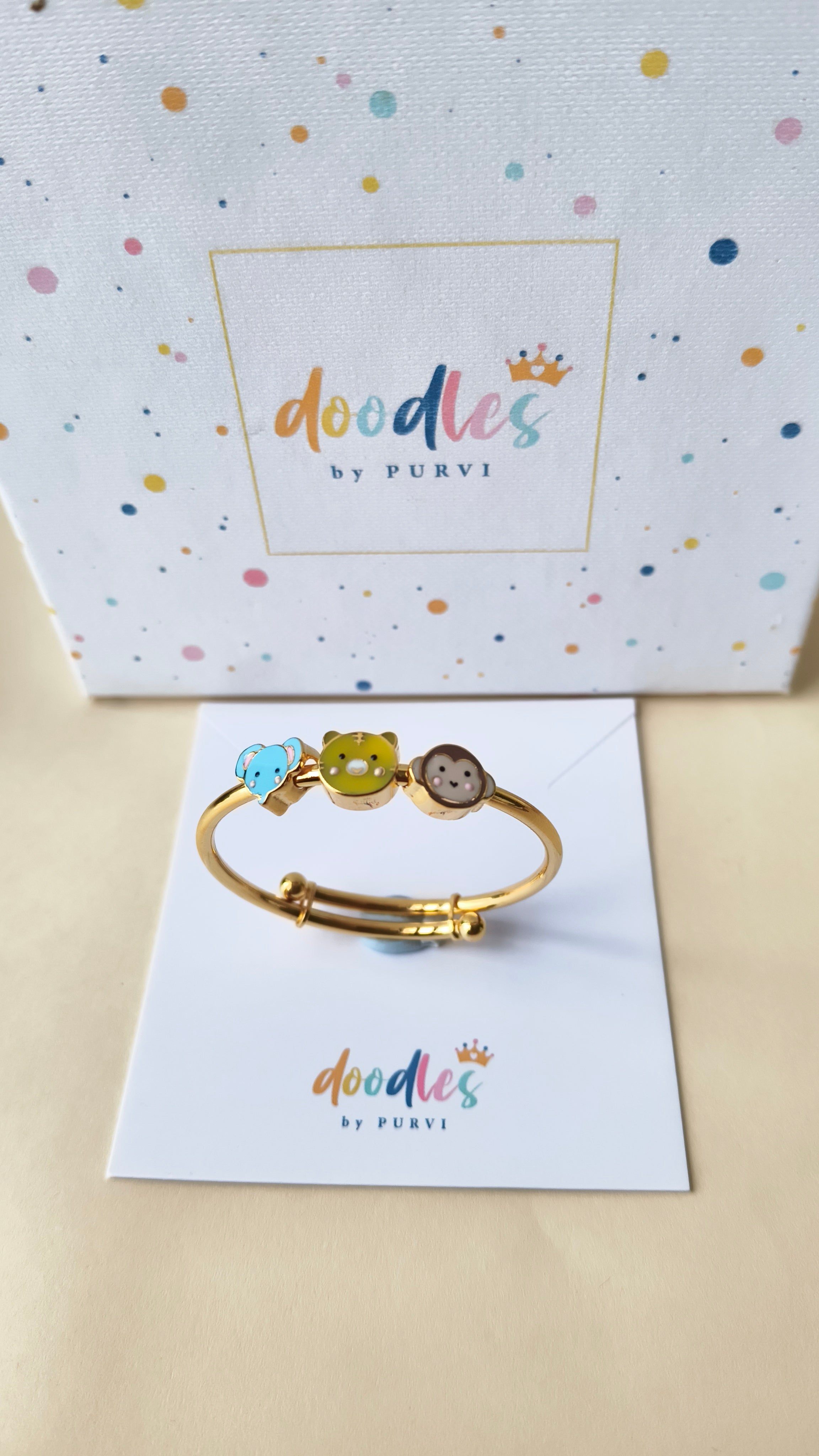 Animal Friends Charm Kada 6.03 Grams Single Piece, 18KT Gold