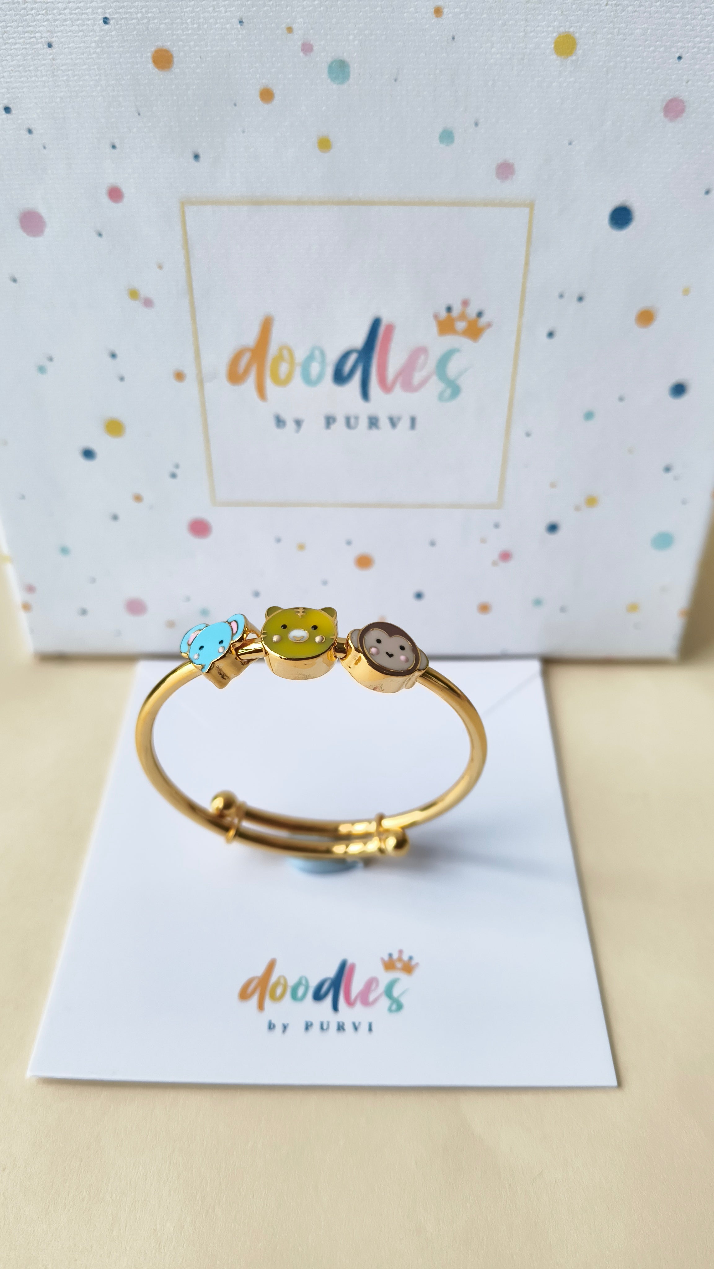 Animal Friends Charm Kada 6.03 Grams Single Piece, 18KT Gold