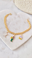 Underwater Wonders Charm Bracelet 4 Grams, 18KT Gold