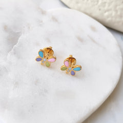Flutter Pop Butterfly Earrings 2.54 Grams, 18KT Gold