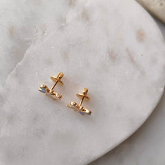 Flutter Pop Butterfly Earrings 2.54 Grams, 18KT Gold