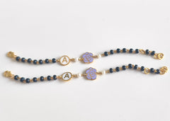 Rose With Pearl Initial Nazariya a Pair 5.25 Grams, 18KT Gold