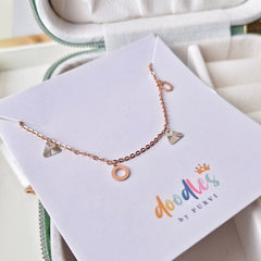 Elegant Gold Charm Bracelet  1.93 grams, 18KT Gold