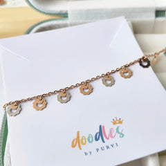 Elegant Gold Charm Bracelet  2.38 grams, 18KT Gold