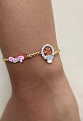 Undersea Magic Charm Bracelet 2.79 Grams, 18KT Gold