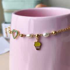 Sweet Treats Pearl Bracelet 2.97 Grams, 18KT Gold