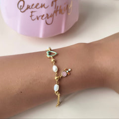 Sweet Treats Pearl Bracelet 2.97 Grams, 18KT Gold