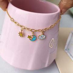 Sunshine Sky Charm Bracelet 3.1 Grams, 18KT Gold