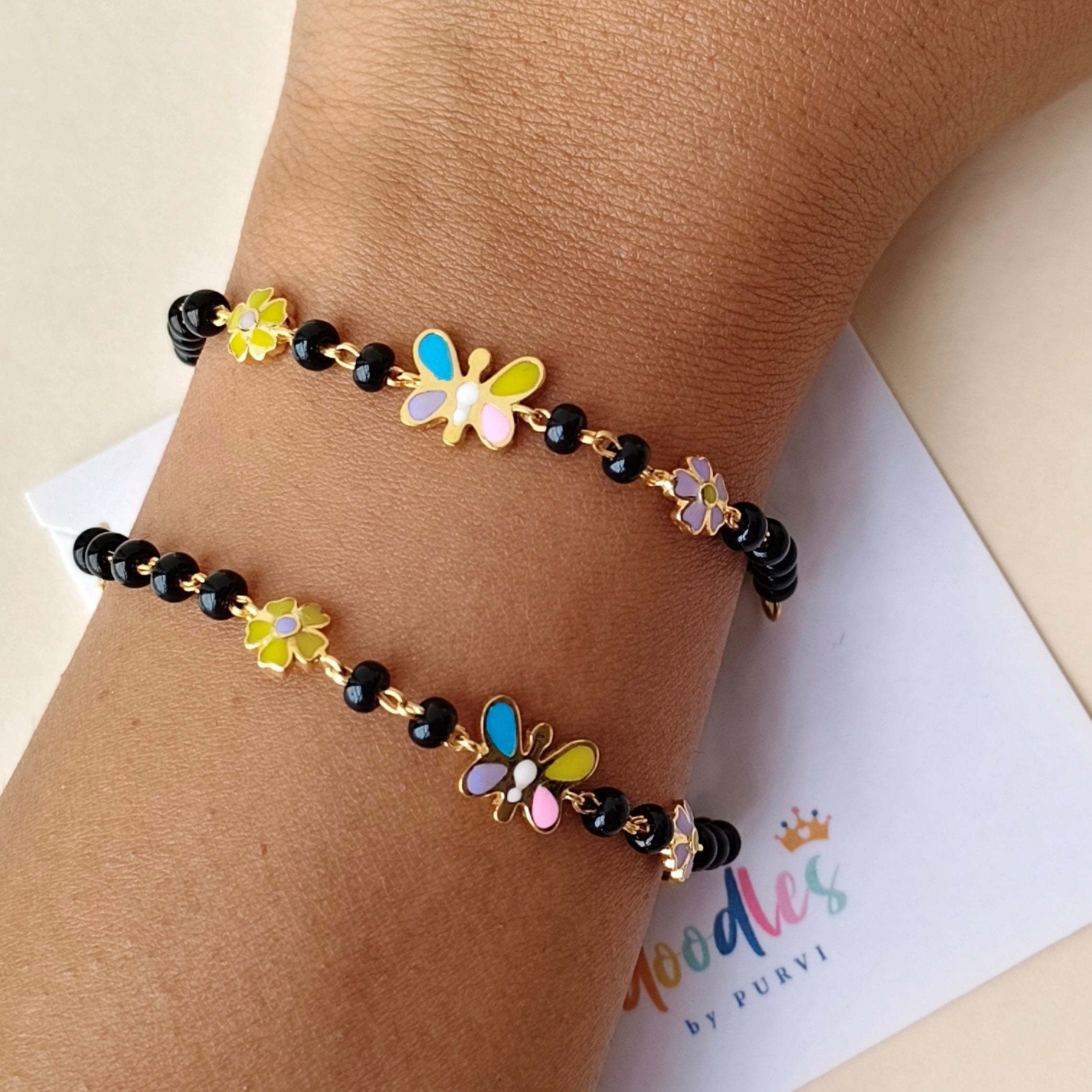 Twin Butterfly Bloom Nazariya a Pair 5 Grams, 18KT Gold